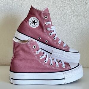 Converse Lift Platform Hi Top 'Saddle' Pink Brown Size 5.5